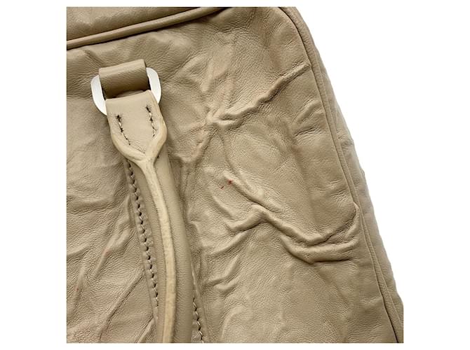 Borsa a mano in pelle Prada Triangle Beige - vista 9