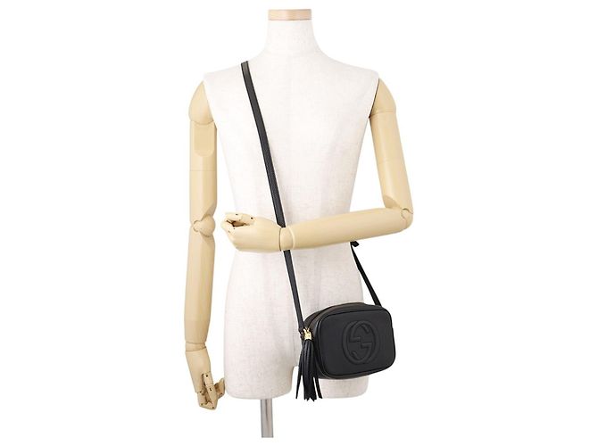 Borsa Gucci Soho Disco in pelle nera Nero - vista 4