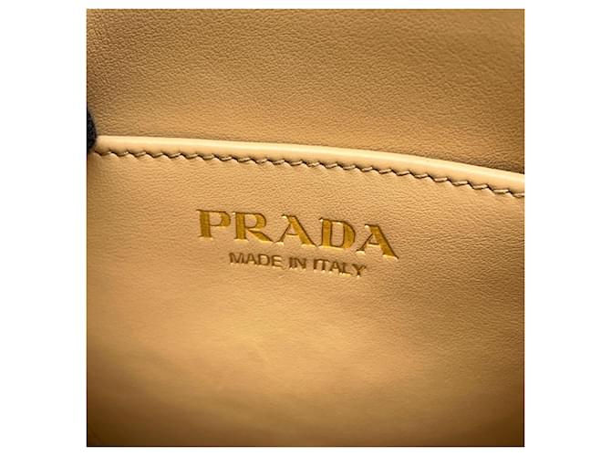 Borsa a mano e spalla 2-Way Prada Bianco Beige - vista 16