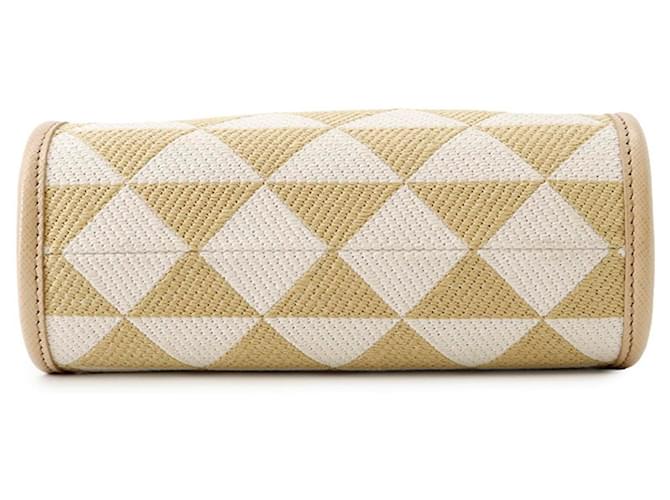 Borsa a mano e spalla 2-Way Prada Bianco Beige - vista 3