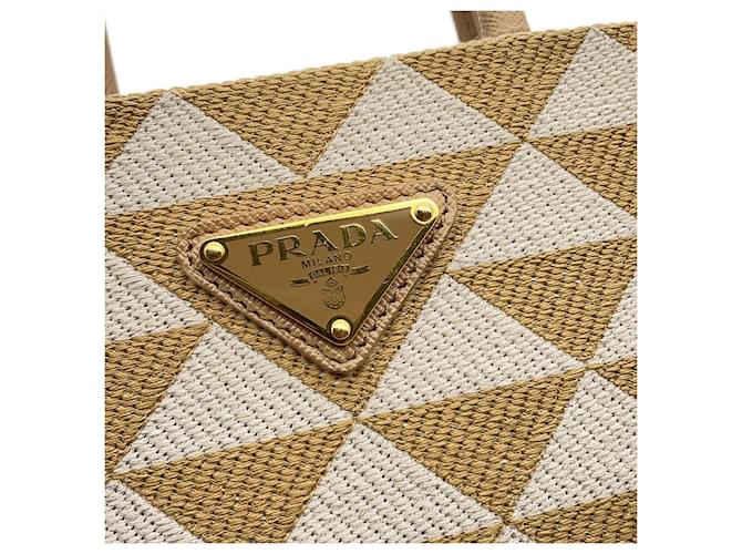 Borsa a mano e spalla 2-Way Prada Bianco Beige - vista 8