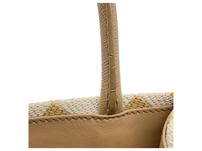 Borsa a mano e spalla 2-Way Prada Bianco Beige - vista 9