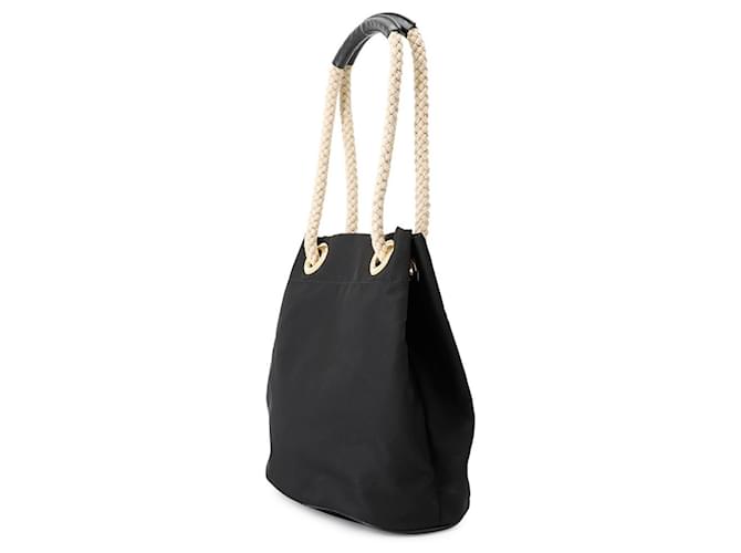 Prada Triangle Mariner Small Bucket Bag Nero - vista 2