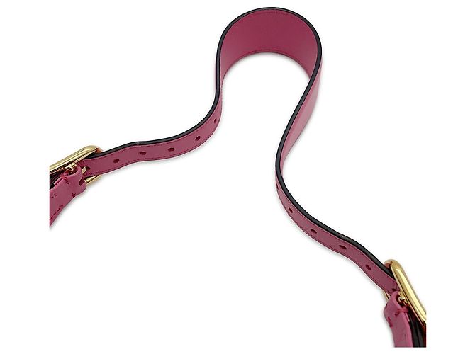 Borsa a tracolla Prada Triangle Cleo in pelle di vitello rosa - vista 11