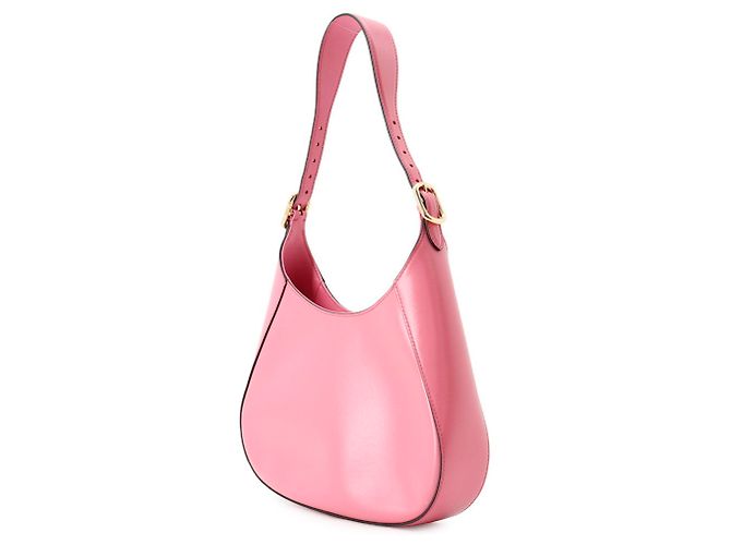 Borsa a tracolla Prada Triangle Cleo in pelle di vitello rosa - vista 2