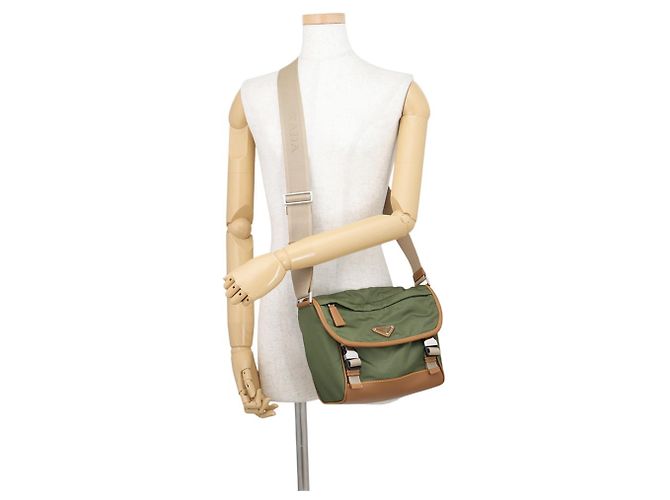 Prada Saffiano Medium Schultertasche Grün - Ansicht 4