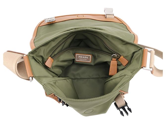 Prada Saffiano Medium Schultertasche Grün - Ansicht 5