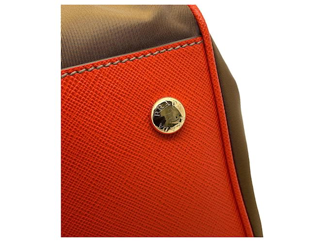 Borsa Prada Triangle Arancione Cachi - vista 7