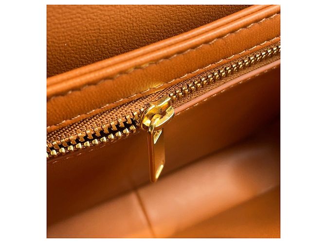 Céline Borsa a tracolla Celine Teen Triomphe Canvas Leather Marrone Crudo - vista 10