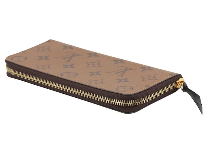 Louis Vuitton Monogram Reverse Portefeuille Clemence Long Wallet Nero - vista 2