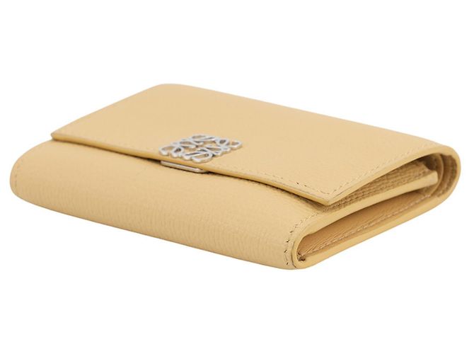 Loewe Tri-fold Ledergeldbörse Beige - Ansicht 2