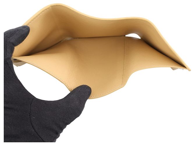 Loewe Tri-fold Ledergeldbörse Beige - Ansicht 5