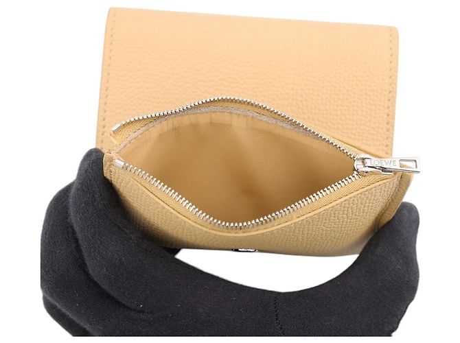 Loewe Tri-fold Ledergeldbörse Beige - Ansicht 6