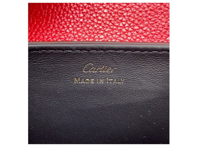 Borsa a tracolla Cartier Panthère de Leather Rosso - vista 10