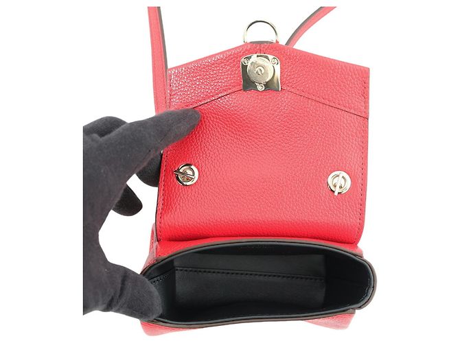 Borsa a tracolla Cartier Panthère de Leather Rosso - vista 5