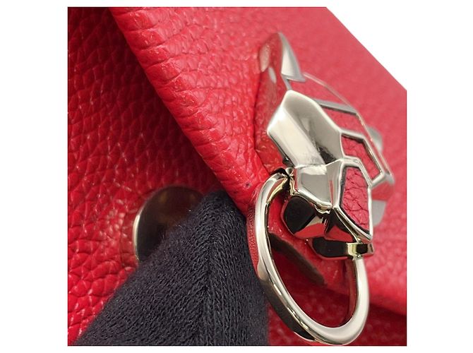 Borsa a tracolla Cartier Panthère de Leather Rosso - vista 7
