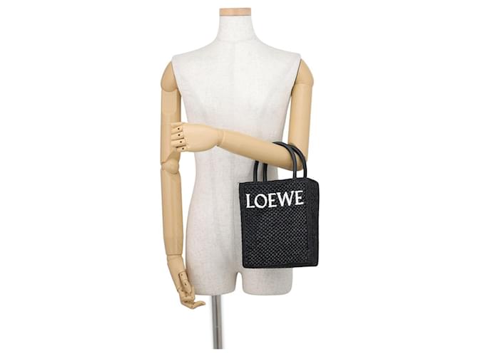 Loewe Standard A5 Tote Handtasche Schwarz Weiß - Ansicht 4