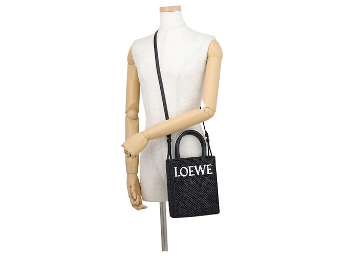Loewe Standard A5 Tote Handtasche Schwarz Weiß - Ansicht 5