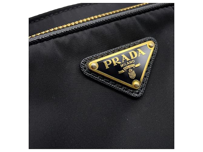 Prada Triangle Nylon Handtasche Schwarz - Ansicht 10