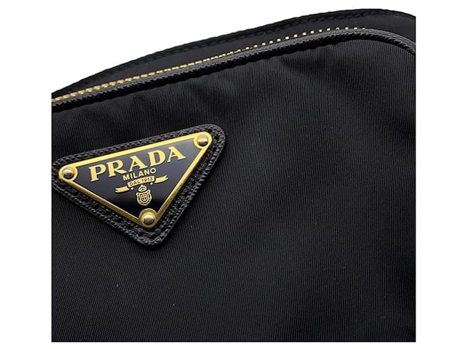 Prada Triangle Nylon Handtasche Schwarz - Ansicht 7