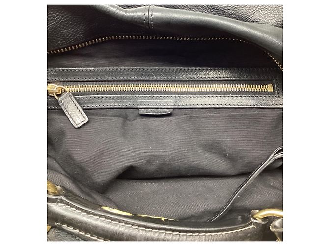 Céline Borsa Hobo Slouched Celine in pelle nera Nero - vista 10