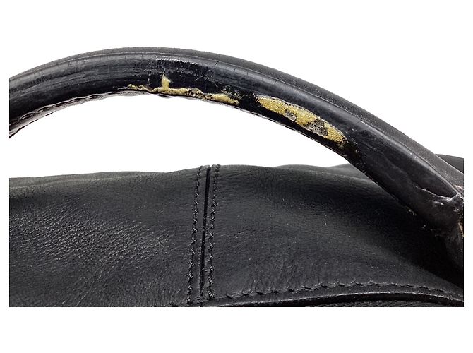 Céline Borsa Hobo Slouched Celine in pelle nera Nero - vista 12