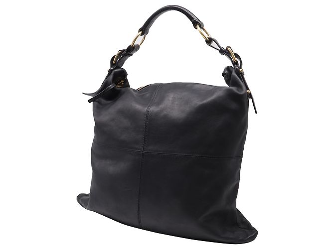 Céline Borsa Hobo Slouched Celine in pelle nera Nero - vista 2