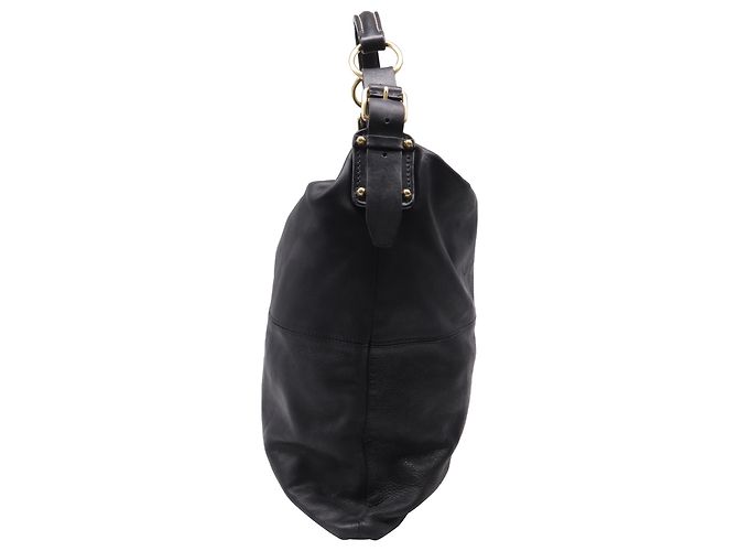 Céline Borsa Hobo Slouched Celine in pelle nera Nero - vista 3