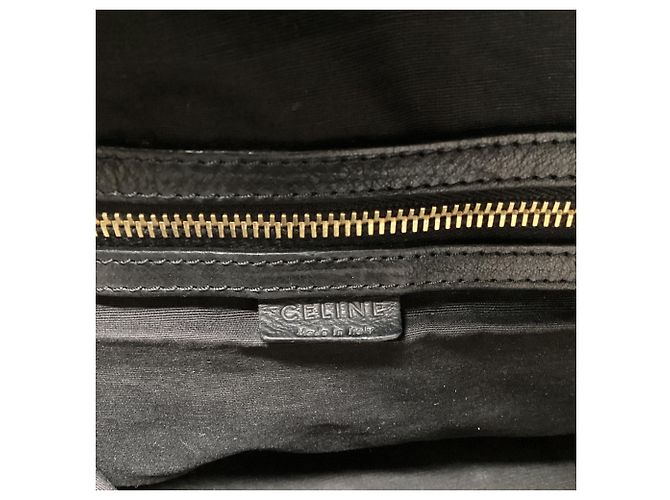 Céline Borsa Hobo Slouched Celine in pelle nera Nero - vista 9