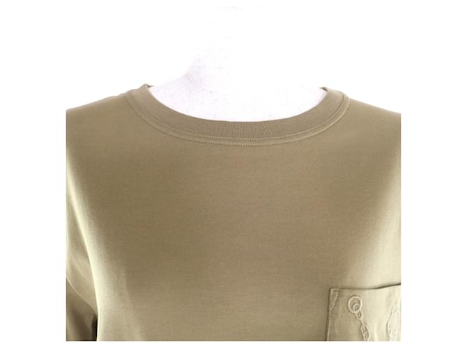 Hermès Vestido de algodón Hermes Verde Caqui - vista 4