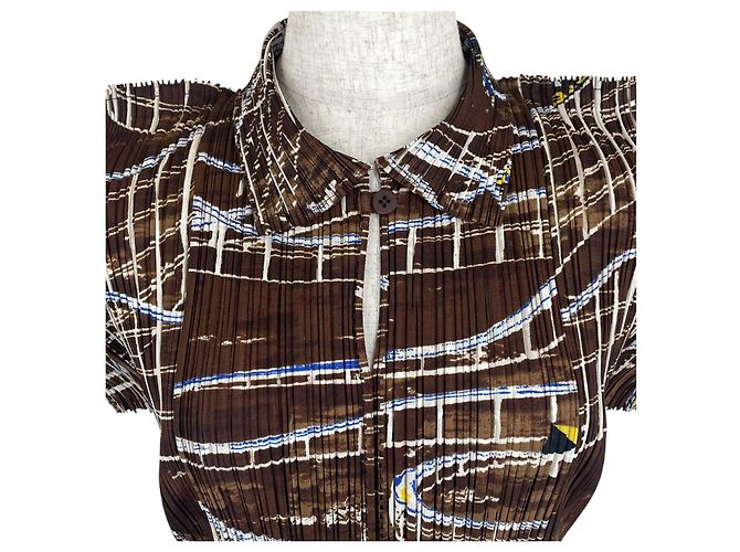Issey Miyake Camiseta PLEATS PLEASE con estampado Roller Coaster Multicolor - vista 4
