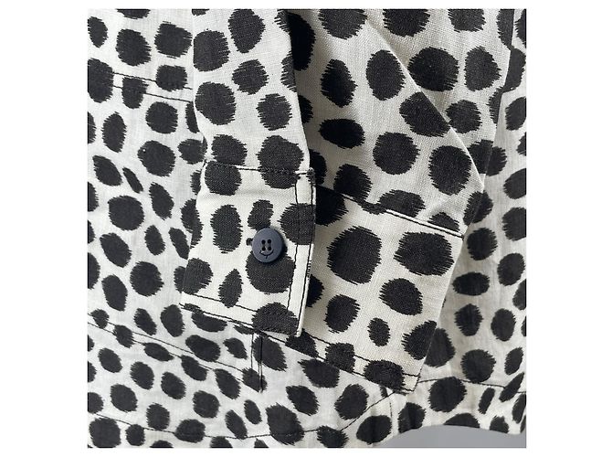 Camicia a maniche lunghe in lino Salvatore Ferragamo Marrone Beige - vista 6