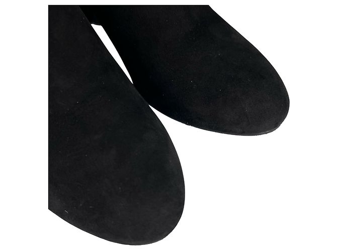 Bottines en cuir daim Louis Vuitton 1A965S Noir - vue 5