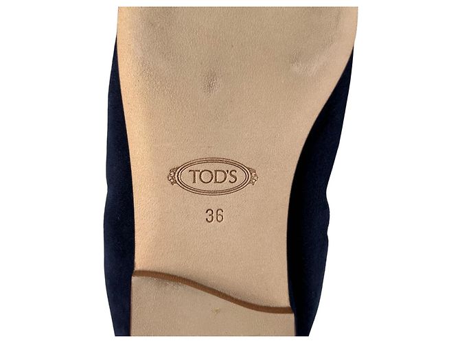 Tod's Mocassini in camoscio Tod’s Double T Blu Blu navy - vista 11