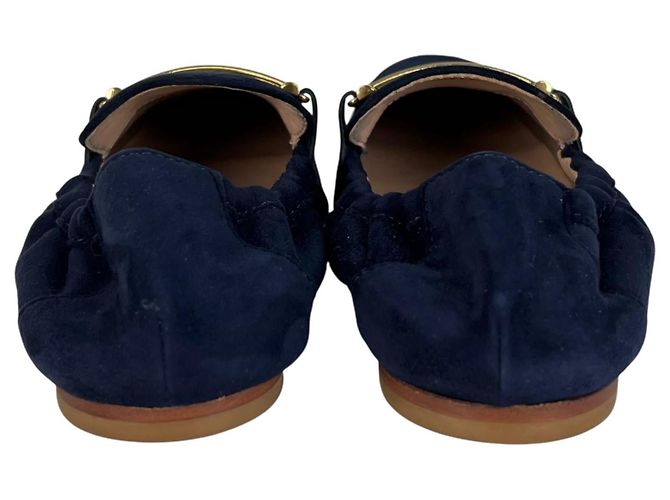 Tod's Mocassini in camoscio Tod’s Double T Blu Blu navy - vista 5