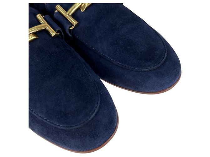 Tod's Mocassini in camoscio Tod’s Double T Blu Blu navy - vista 6