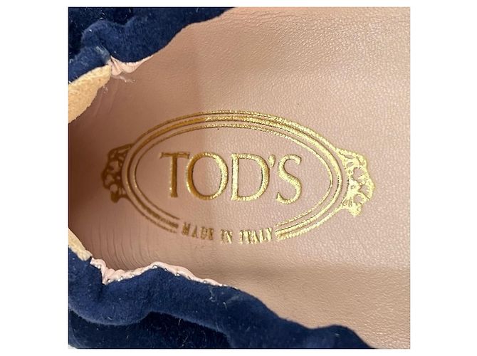 Tod's Mocassini in camoscio Tod’s Double T Blu Blu navy - vista 9
