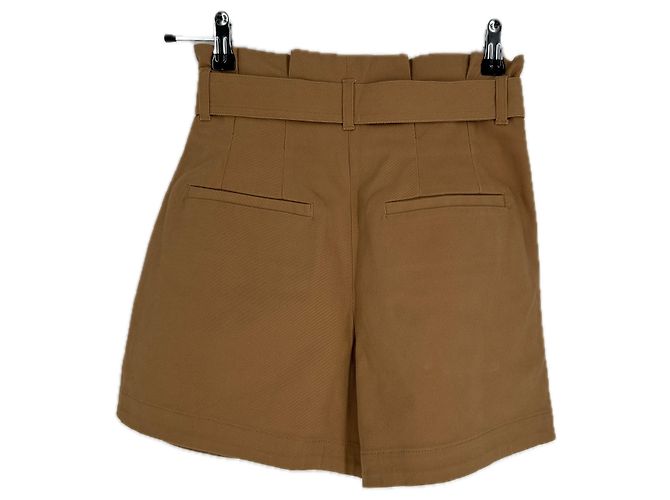 Pantalones cortos Maje marrones de algodón Castaño - vista 2