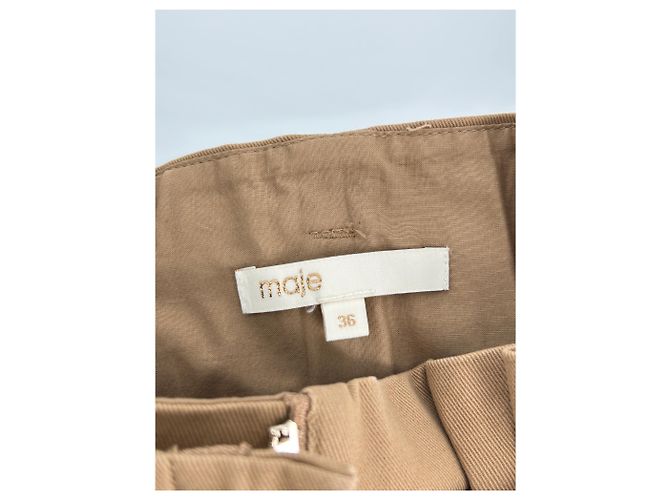 Pantalones cortos Maje marrones de algodón Castaño - vista 3