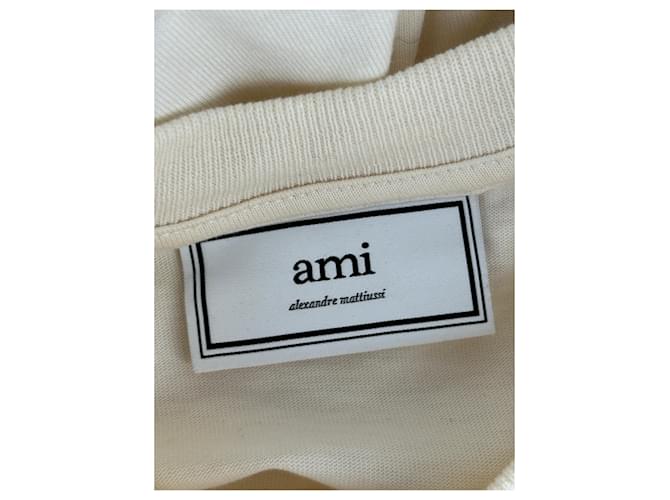 Camiseta Ami Eiffel Tower Beige de algodón - vista 5