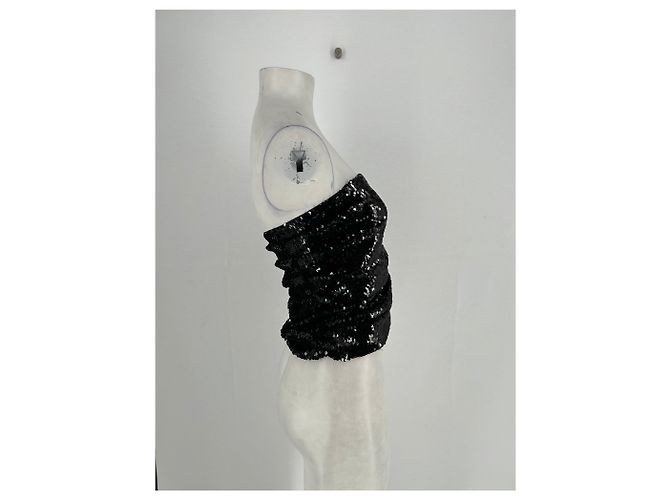Autre Marque Top di paillettes nero KHY - vista 3