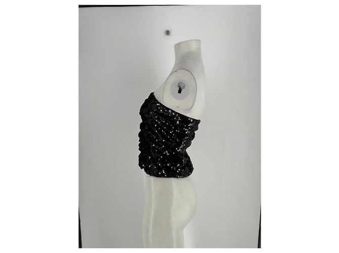 Autre Marque Top di paillettes nero KHY - vista 4