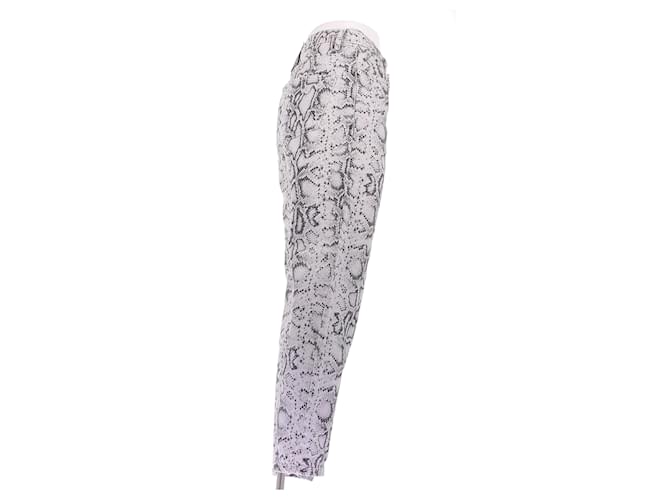 Alexander Wang Jean blanc à imprimé python White - view 3