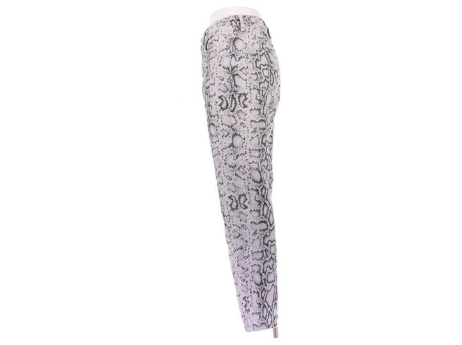 Alexander Wang Jean blanc à imprimé python White - view 4
