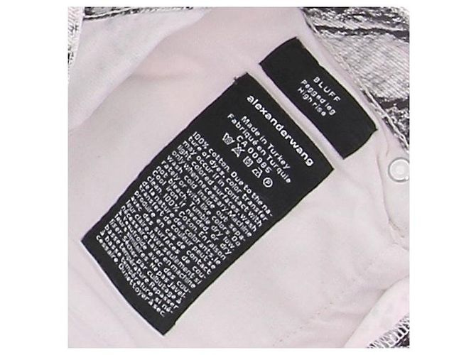 Alexander Wang Jean blanc à imprimé python White - view 5