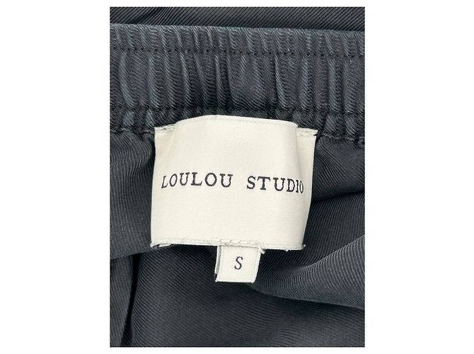 Autre Marque Pantaloncini Zinia LOULOU STUDIO neri in seta - vista 3