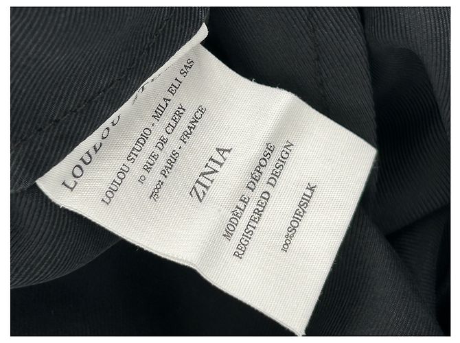Autre Marque Pantaloncini Zinia LOULOU STUDIO neri in seta - vista 4