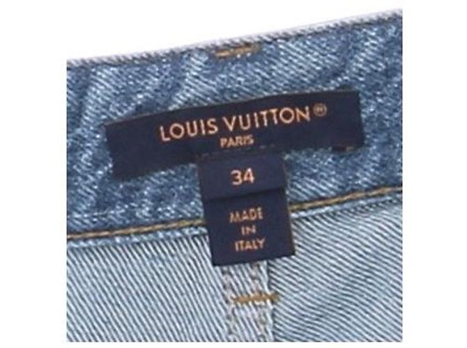 Louis Vuitton Vaqueros azules con pequeño detalle de cuero - vista 6