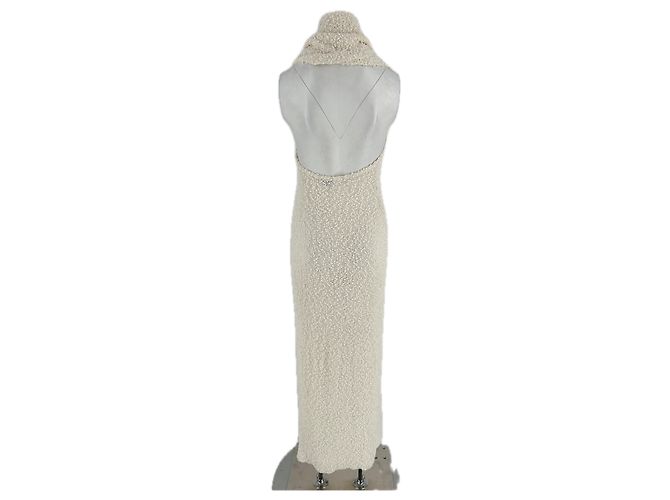 Magda Butrym Langes Strickkleid in Creme Beige - Ansicht 2
