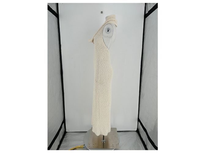 Magda Butrym Langes Strickkleid in Creme Beige - Ansicht 3